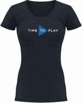 T-shirt Muziker T-shirt Time To Play Sort-Blue 2XL - 1