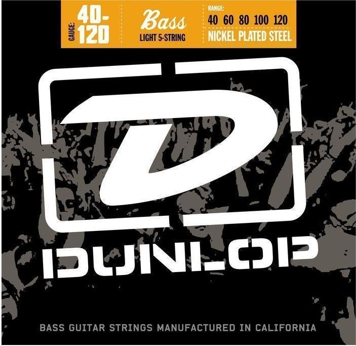 Saiten für 5-saitigen E-Bass, Saiten für 5-Saiter E-Bass Dunlop DBN1065