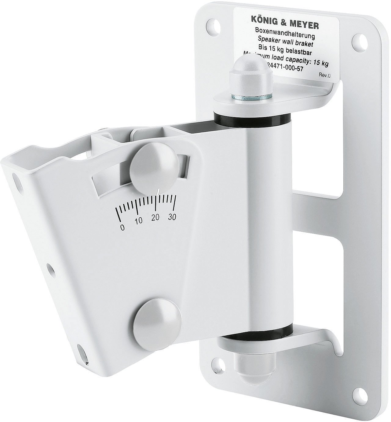 Wall mount for speakerboxes Konig & Meyer 24471  WH Wall mount for speakerboxes