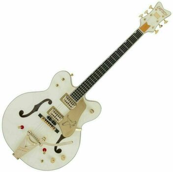 Gitara semi-akustyczna Gretsch G6136T 62 White Falcon Vintage White - 1