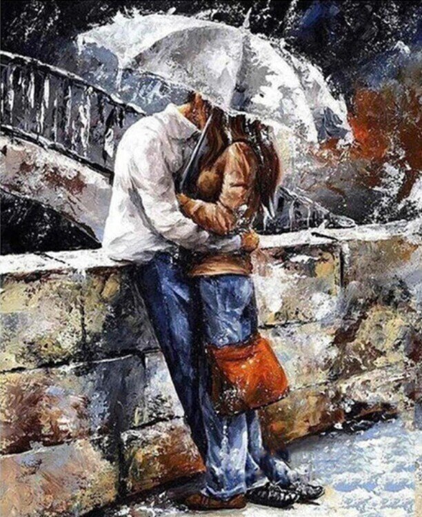 Painting by Numbers Gaira Painting by Numbers Couple Under Umbrella