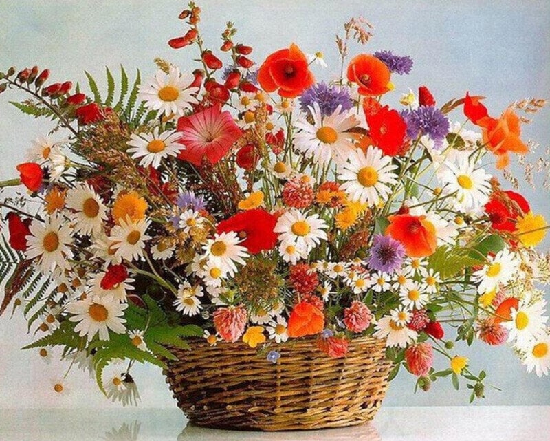 Maľovanie podľa čísel Gaira Maľovanie podľa čísiel Košík s kvetmi