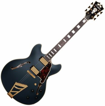 Semi-Acoustic Guitar D'Angelico Deluxe DC Stairstep Matte Midnight - 1