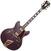 Guitare semi-acoustique D'Angelico Deluxe DC Stairstep Matte Plum