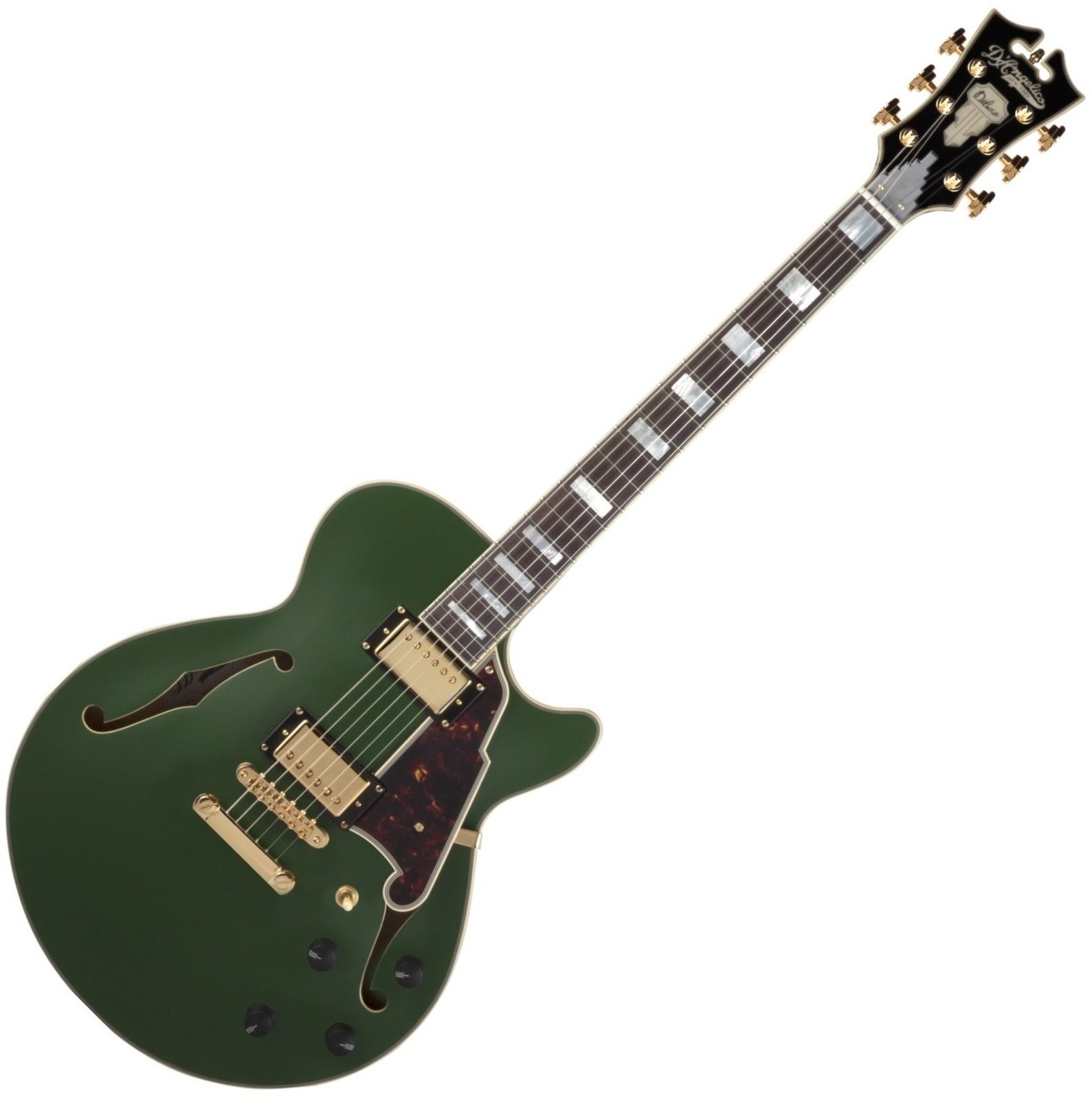 Semi-Acoustic Guitar D'Angelico Deluxe SS Stop-bar Matte Emerald