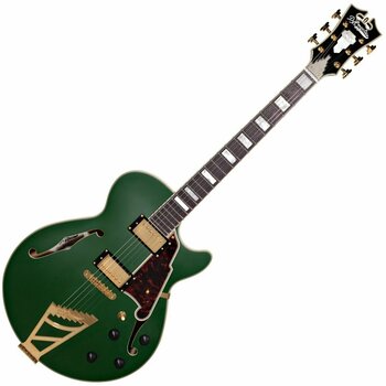 Guitare semi-acoustique D'Angelico Deluxe SS Stairstep Matte Emerald - 1