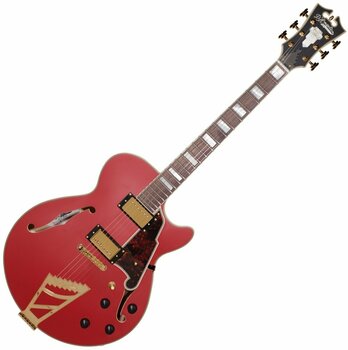 Guitare semi-acoustique D'Angelico Deluxe SS Stairstep Matte Cherry - 1