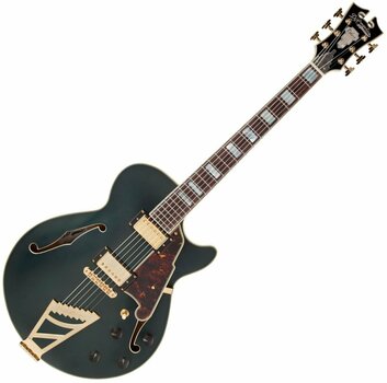 Guitare semi-acoustique D'Angelico Deluxe SS Stairstep Matte Midnight - 1