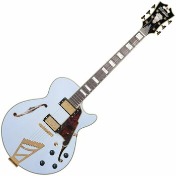 Guitare semi-acoustique D'Angelico Deluxe SS Stairstep Matte Powder Blue - 1