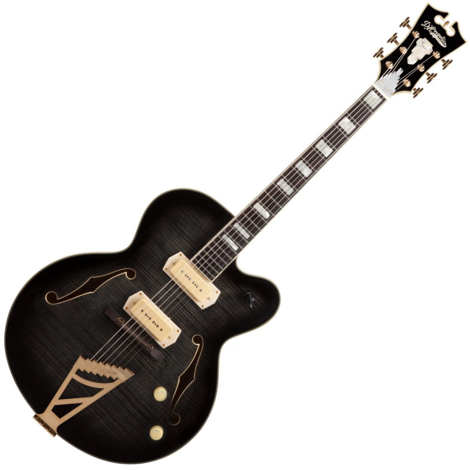 Guitare semi-acoustique D'Angelico Excel 59 Grey Black