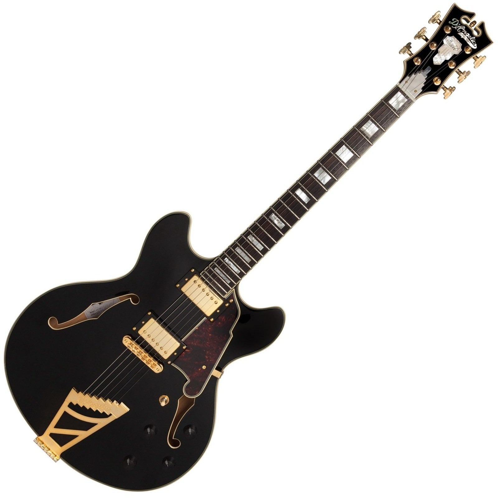 Guitare semi-acoustique D'Angelico Excel DC Stairstep Black