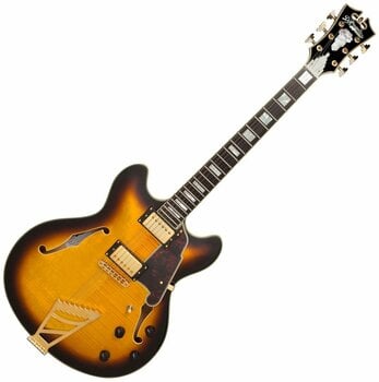 Halvakustisk gitarr D'Angelico Excel DC Stairstep Vintage Sunburst - 1