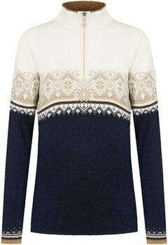 Mikina a tričko Dale of Norway Moritz Womens Sweater Navy/Bronze/Beige/Off White L Svetr - 1