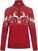 T-shirt/casaco com capuz para esqui Dale of Norway Dale Christmas Womens Red Rose/Off White/Navy L Ponte