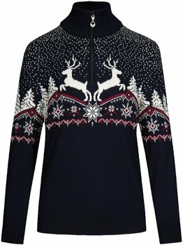 Ski T-shirt / Hoodie Dale of Norway Dale Christmas Womens Navy/Off White/Redrose XS Hoppare - 1