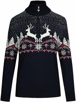T-shirt / felpa da sci Dale of Norway Dale Christmas Womens Navy/Off White/Redrose S Maglione - 1