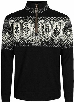 T-shirt/casaco com capuz para esqui Dale of Norway Norge Black/Dark Charcoal/Light Charcoal L Ponte - 1