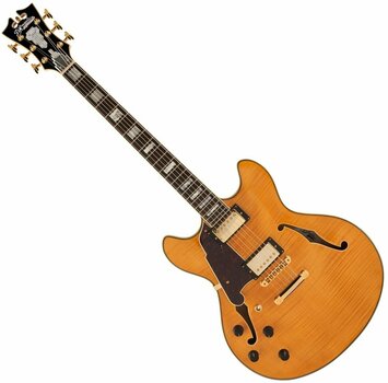 Halvakustisk gitarr D'Angelico Excel DC Stop-bar Lefty Natural-Tint - 1