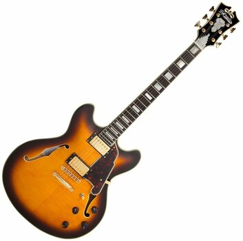 Semiakustická kytara D'Angelico Excel DC Stop-bar Vintage Sunburst - 1