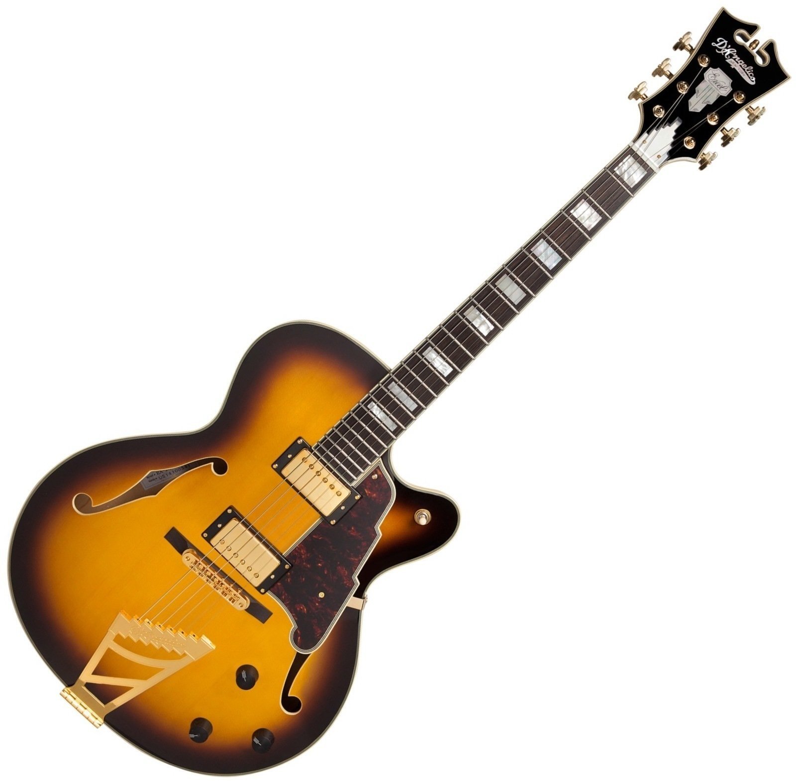Halvakustisk gitarr D'Angelico Excel DH Vintage Sunburst