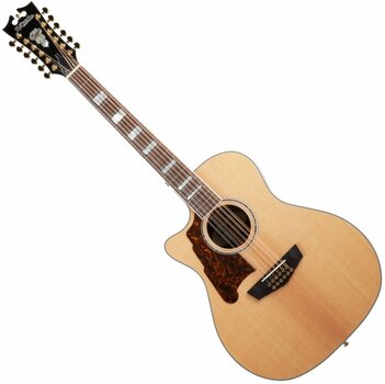 12-snarige elektrisch-akoestische gitaar D'Angelico Excel Fulton Natural - 1