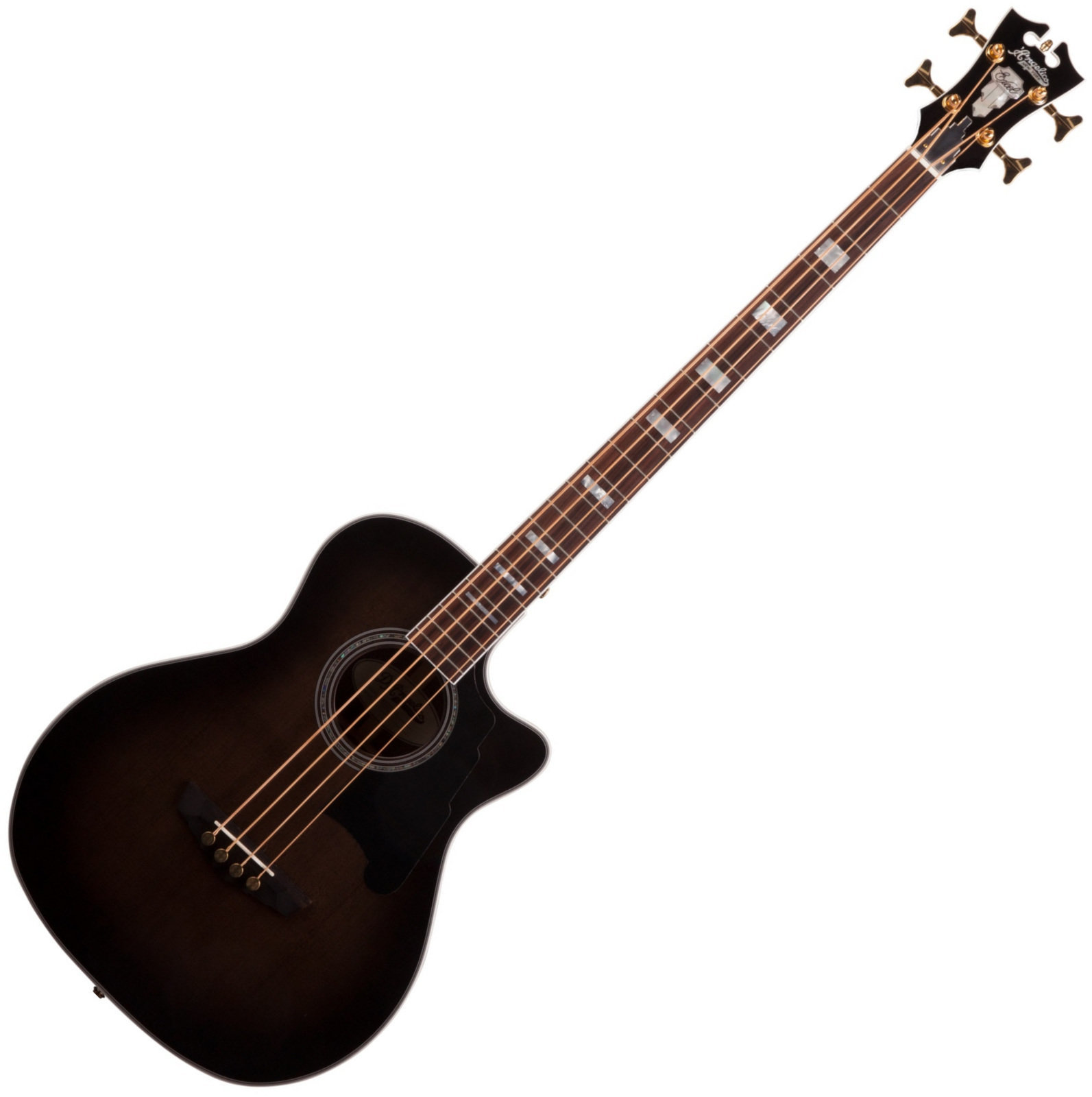 Basse acoustique D'Angelico Excel Mott Grey Black