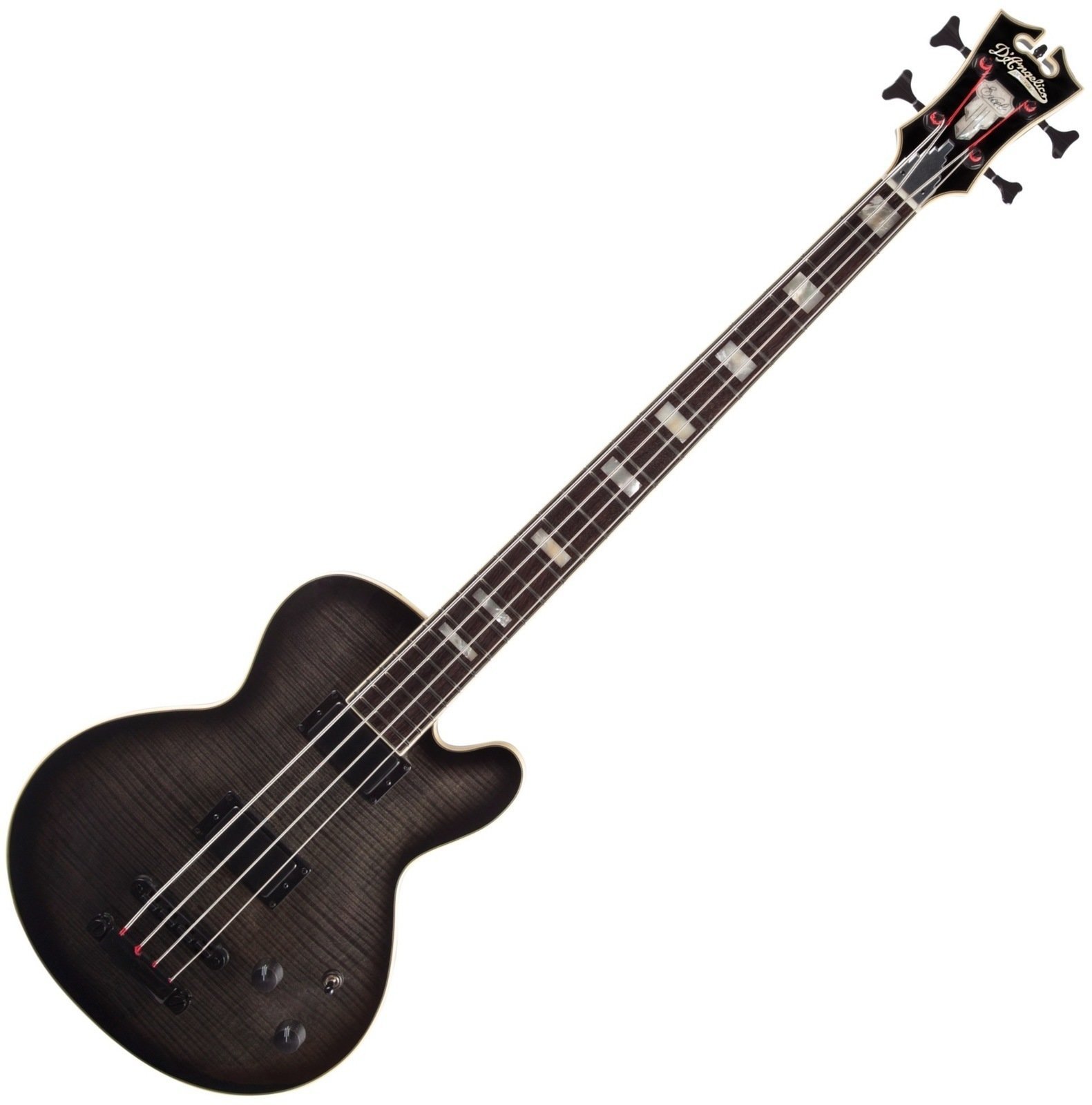 4-strängad basgitarr D'Angelico Excel SD Grey Black
