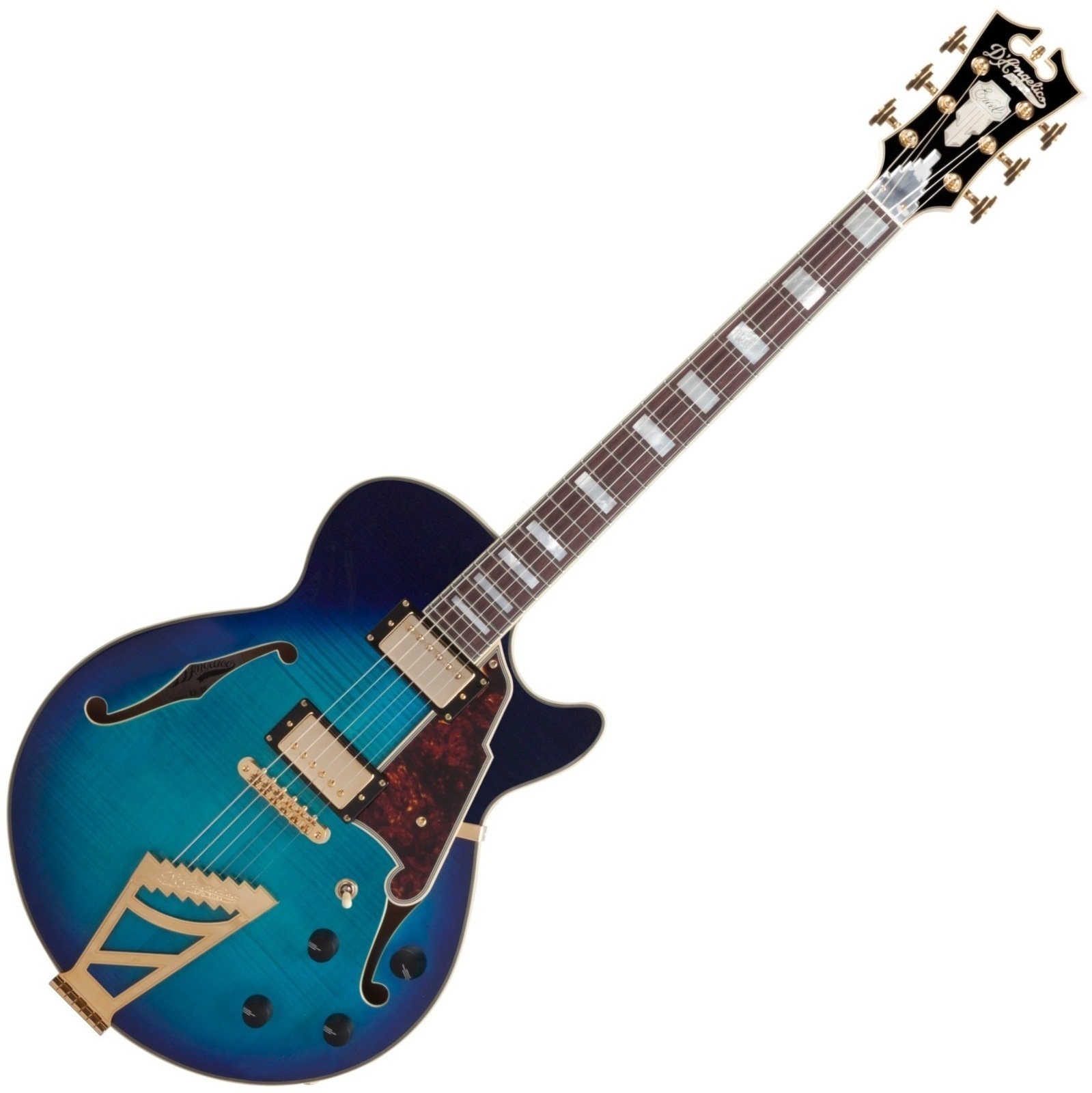 Semi-Acoustic Guitar D'Angelico Excel SS Stairstep Blue Burst