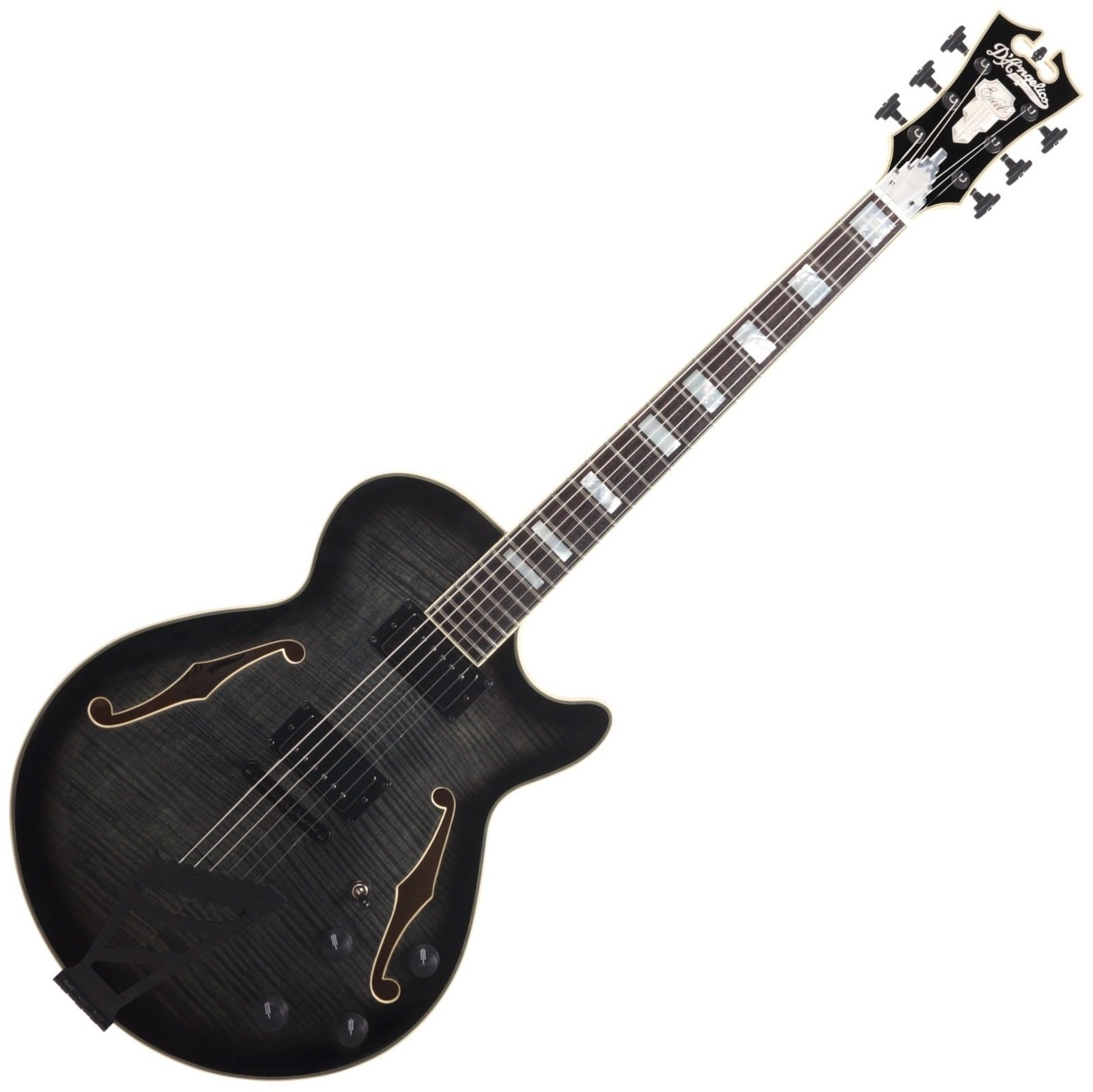 Guitare semi-acoustique D'Angelico Excel SS Stairstep Grey Black