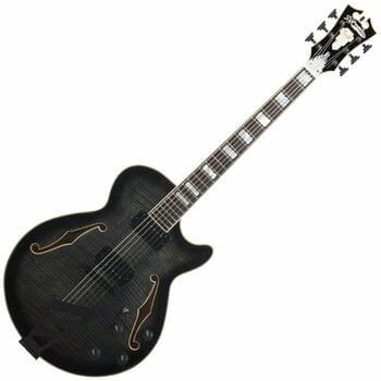 Halvakustisk guitar D'Angelico Excel SS Stairstep Grey Black - 1