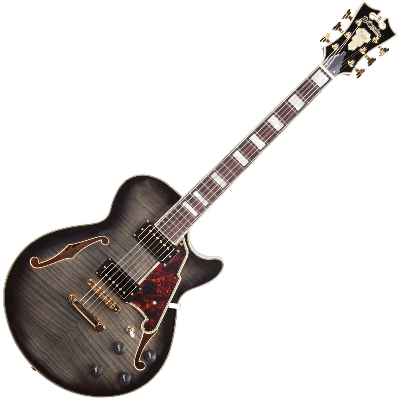 Semiakustická kytara D'Angelico Excel SS Stop-bar Grey Black