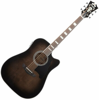 elektroakustisk guitar D'Angelico Premier Bowery Grey Black - 1