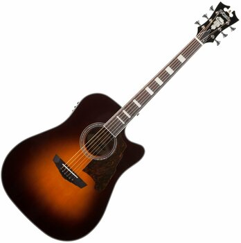 electro-acoustic guitar D'Angelico Premier Bowery Vintage Sunburst - 1