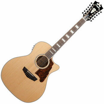 12-snarige elektrisch-akoestische gitaar D'Angelico Premier Fulton Natural - 1