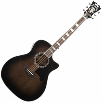 electro-acoustic guitar D'Angelico Premier Gramercy Grey Black - 1