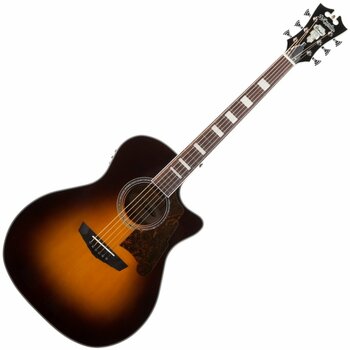electro-acoustic guitar D'Angelico Premier Gramercy Vintage Sunburst electro-acoustic guitar - 1