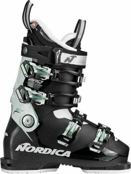 Chaussures de ski alpin Nordica Pro Machine 85 W Black/White/Green 255 Chaussures de ski alpin - 1
