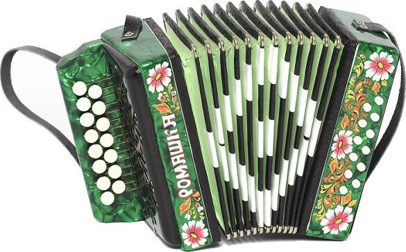 Traditionele accordeon Harmonica Shuya S20XL-C Green Traditionele accordeon