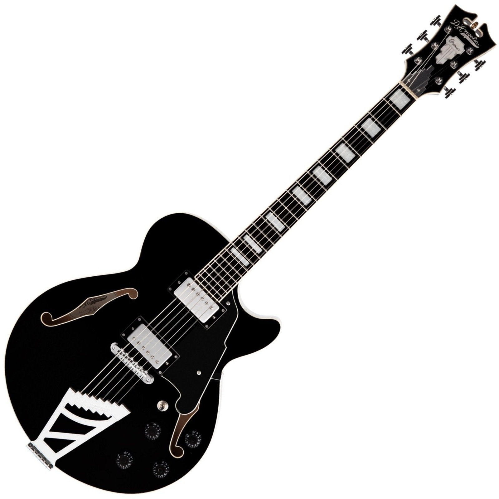 Semiakustická kytara D'Angelico Premier SS Stairstep Černá