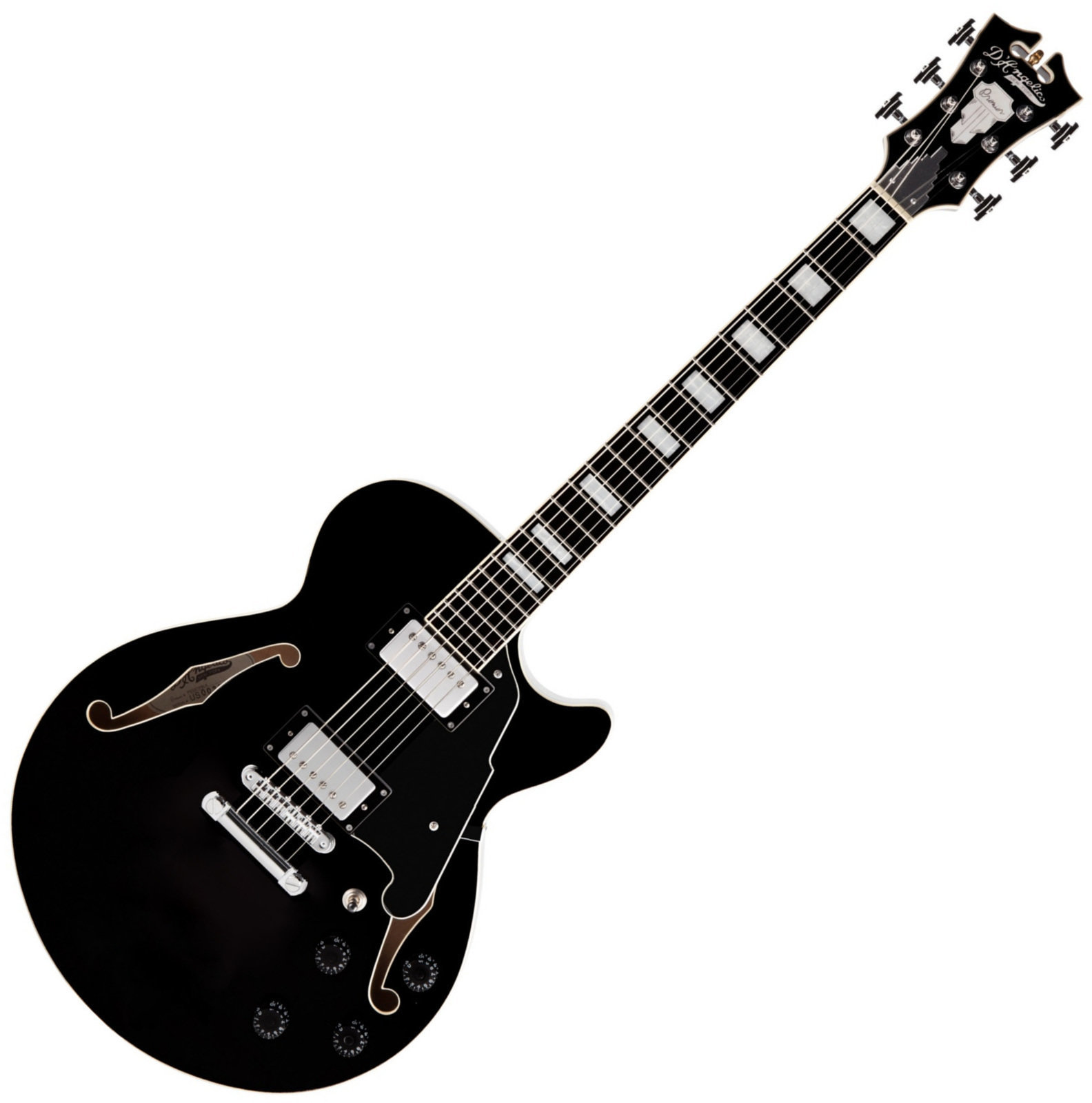 Semi-Acoustic Guitar D'Angelico Premier SS Stop-bar Black