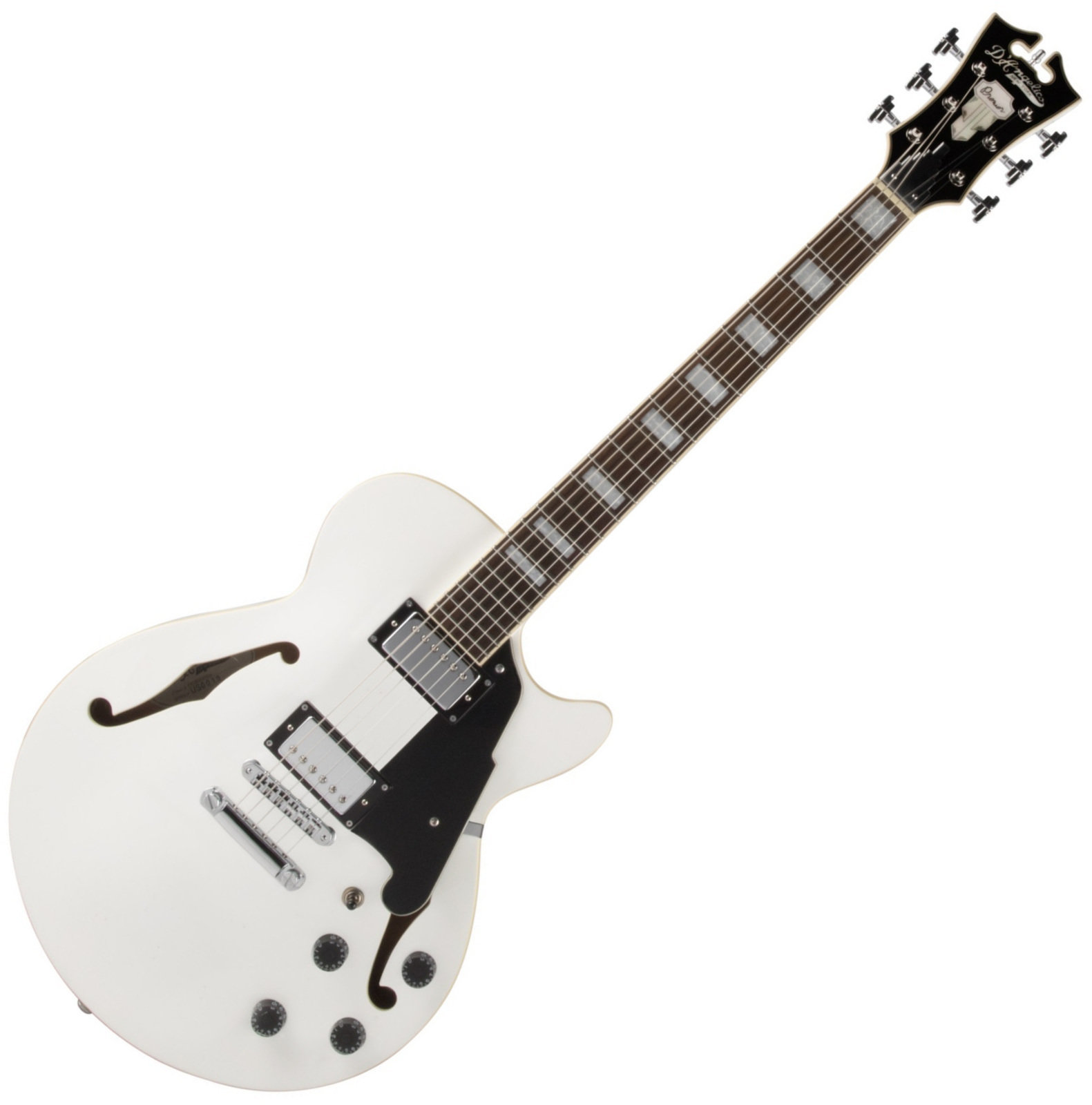 Semi-Acoustic Guitar D'Angelico Premier SS Stop-bar White