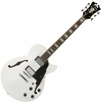 Halvakustisk guitar D'Angelico Premier SS Stop-bar hvid - 1
