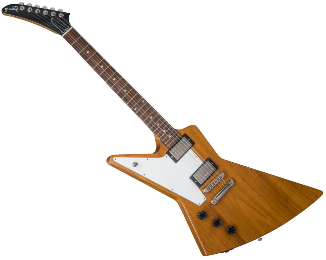 Guitare électrique pour gauchers Gibson Explorer 2018 Antique Natural Lefty