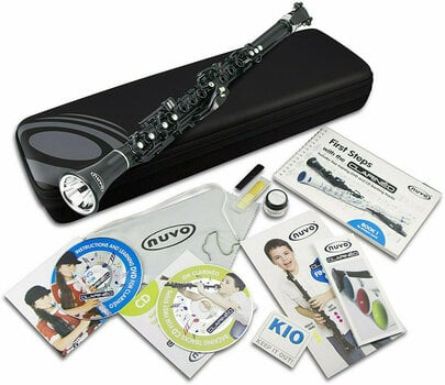 Hybrid Wind Instrument NUVO Clarinéo Starter Set Black/Silver with English DVD CD - 1