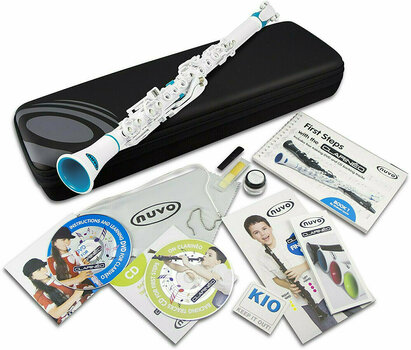 Hybrydowy instrument dęty NUVO Clarinéo Starter Set White/Blue with English DVD CD - 1