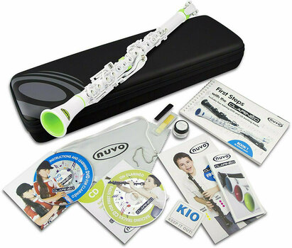 Hibridni puhački instrument NUVO Clarinéo Starter Set White/Green with English DVD CD - 1