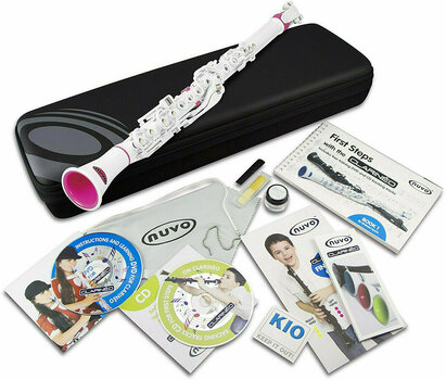 Hybrydowy instrument dęty NUVO Clarinéo Starter Set White/Pink with English DVD CD - 1