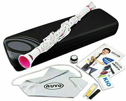 Instrument à vent hybride NUVO Clarinéo Starter Set White/Pink with German DVD CD - 1