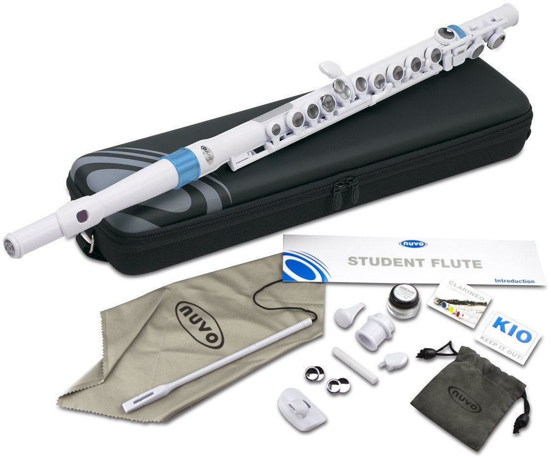 Hybrid blæseinstrument NUVO Student Flute Kit White/Blue