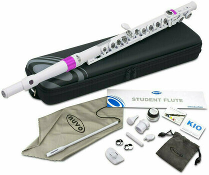 Хибриден духов инструмент NUVO Student Flute Kit White/Pink - 1